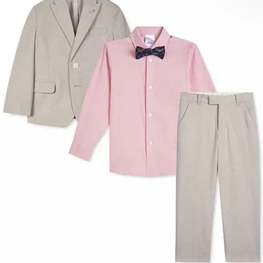 Calvin Klein Beige Suit with White Buttons - Picture 2 of 4